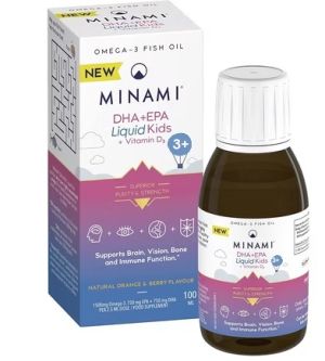 EPA+DHA Liquid Kids + Vitamin D3 - Течна Омега-3 + Витамин D3 за Деца