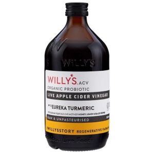 Organic Live Turmeric Apple Cider Vinegar - Органичен Ябълков оцет с КУРКУМА